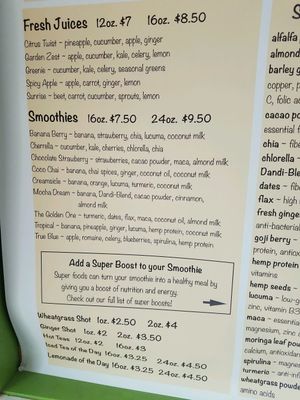 smoothies at Karma Foods in Brewster