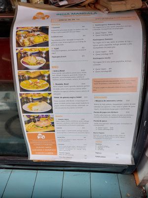 India Mandala's Menu at India Mandala in Mexico City