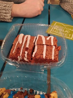 Red velvet cake at Jennifer Lee's Gourmet Bakery in Boston