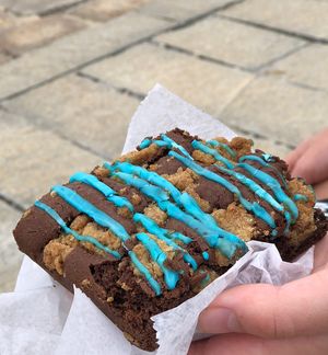 Cookie monster brownies: delicious !  at Jennifer Lee's Gourmet Bakery in Boston