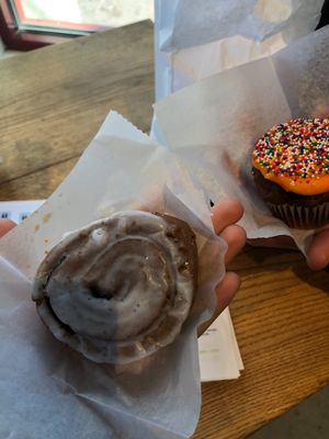 Cinnamon bun!  at Jennifer Lee's Gourmet Bakery in Boston