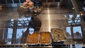 Take away pasta at Jennifer Lee's Gourmet Bakery in Boston