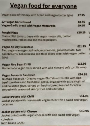   at Wal Restauraunt in Caernarfon