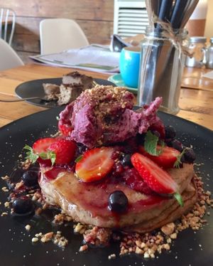 Buckwheat pancakes at The Storehouse in Mount Evelyn