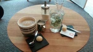 vegan cookies for the coffee at Malu in Dusseldorf