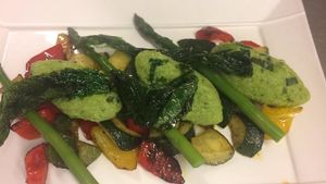 Bärlauchnocken at Landgasthof Hirschen in Welmlingen