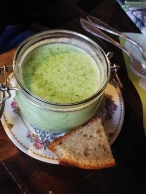 Bärlauchsuppe at Landgasthof Hirschen in Welmlingen