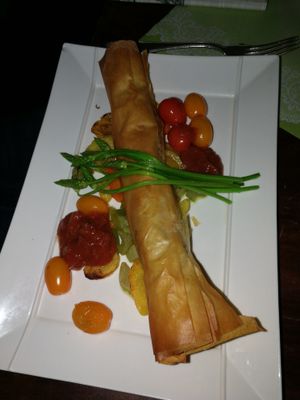 Süsskartoffel im Teig at Landgasthof Hirschen in Welmlingen