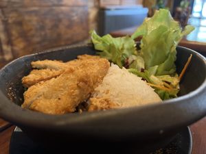 Vegan chicken in peanut sauce  at Chay Umi in Berlin