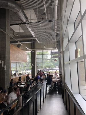 Lots of windows, bright and clean. at Living Kitchen in Raleigh