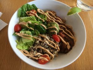 Mexican bean bowl at Living Kitchen in Raleigh