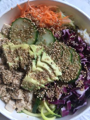 Poke bowl  at Bali Bowls in Biarritz