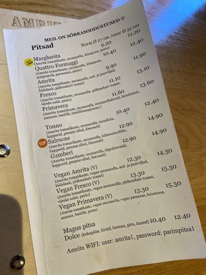   at Amrita Cafe & Pizza Restaurant in Viljandi