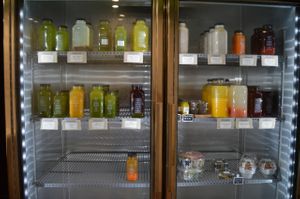 Juices and prepared foods at Refuel Juicery. at Refuel Juicery - Midtown in Toronto