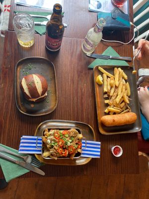 Rubben Sandwich/Poutine/Fish&Chips - best food ever! at The Cornish Vegan in Truro
