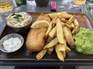 F‘sh & Chips Yummy!  at The Cornish Vegan in Truro