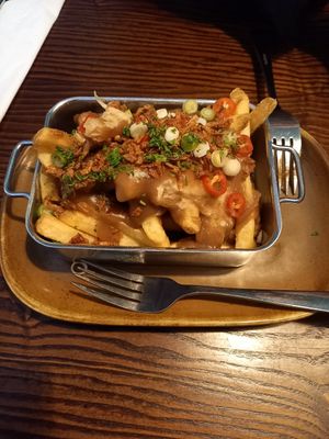 Loaded fries at The Cornish Vegan in Truro