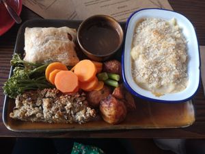 The regular size main minus the balsamic sprouts at The Cornish Vegan in Truro