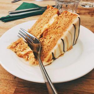 Salted caramel cake of dreams... at The Cornish Vegan in Truro
