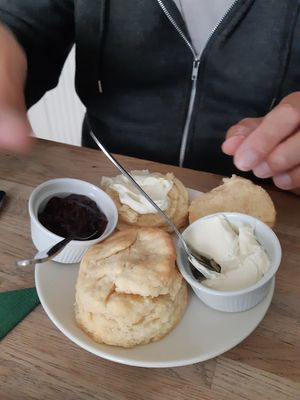 cream tea at The Cornish Vegan in Truro