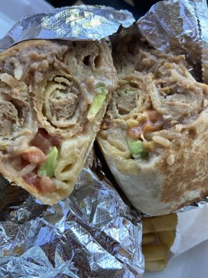 Flauritto Plate.  at El Palote Panaderia in Dallas