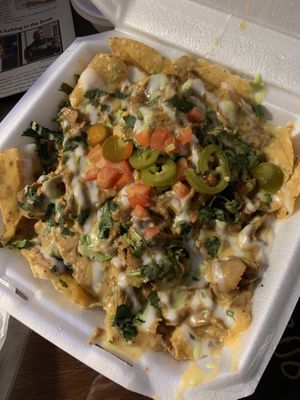 Nacho plate at El Palote Panaderia in Dallas