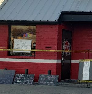 Serious AF about the virus. at El Palote Panaderia in Dallas