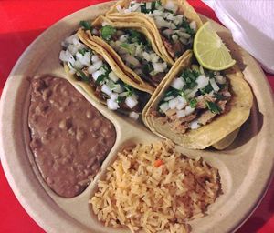Taco plate! at El Palote Panaderia in Dallas