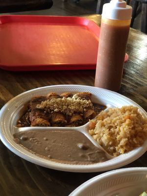 Beans and rice are amazing   at El Palote Panaderia in Dallas