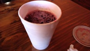 Hibiscus drink at El Palote Panaderia in Dallas