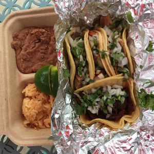 tacos to go at El Palote Panaderia in Dallas