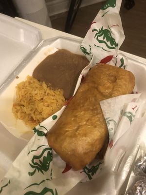 Chimichangas   at El Palote Panaderia in Dallas