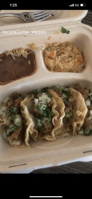 Tacos. Rice and beans were great! 🔥  at El Palote Panaderia in Dallas