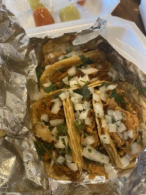 Tacos galore!  at El Palote Panaderia in Dallas