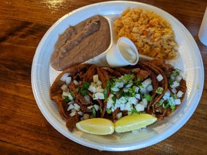 Birria Taco Plate at El Palote Panaderia in Dallas