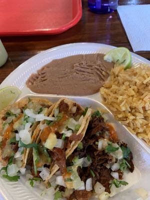 Taco plate  at El Palote Panaderia in Dallas