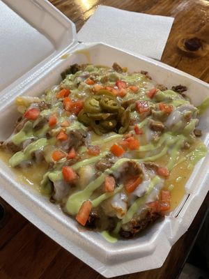 Loaded fries  at El Palote Panaderia in Dallas