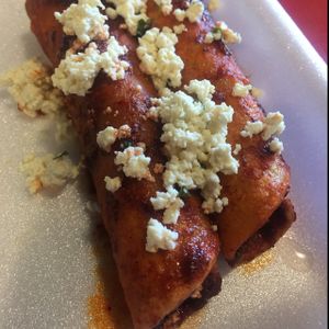 Two enchiladas. I was just sampling everything!  at El Palote Panaderia in Dallas