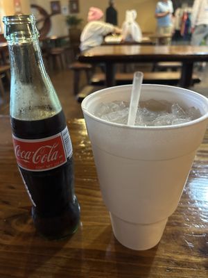 Mexican coke & horchata   at El Palote Panaderia in Dallas