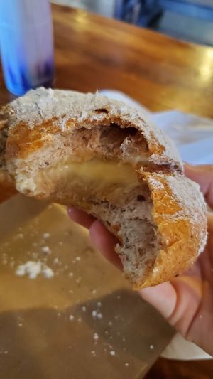 Sweet bread with cream at El Palote Panaderia in Dallas