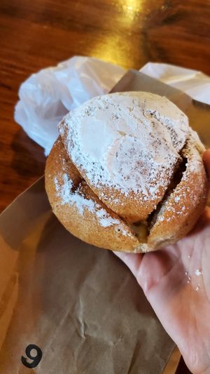Sweet bread with cream at El Palote Panaderia in Dallas