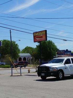 Sign (easy to miss) at El Palote Panaderia in Dallas