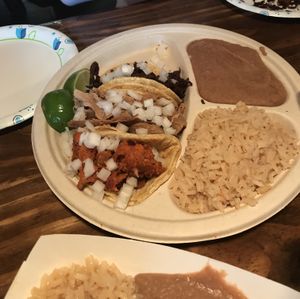 Taco plate  at El Palote Panaderia in Dallas