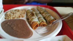 Flautas Meal at El Palote Panaderia in Dallas