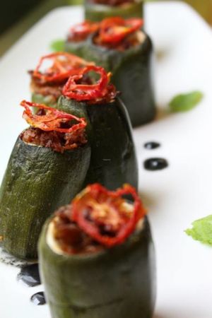 Courgettes hot volcanoes at Quinoa3 in Fuengirola