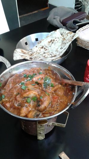 We had a great meal at this tiny restaurant in Kaunas, Lithuania. Staf was very friendly and helpfull. The food was delicious. Try naan bread with garlic and enjoy the curry! at Masala Citi in Kaunas