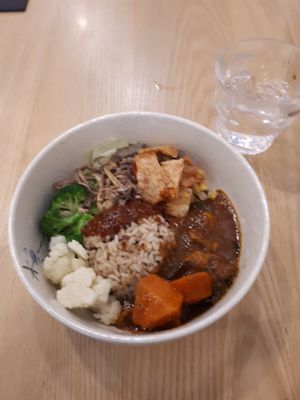 (modified) nasi lemak at Yuan Xiang Veggie Kitchen 圆香蔬巧 in Central Singapore