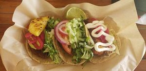 Tacos Mixto at Mango y Chile in Bacalar