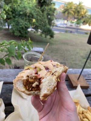 Hot Dog (super delicious)  at Mango y Chile in Bacalar
