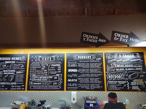 Menue at Mango y Chile in Bacalar